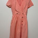 J.Crew  Rosina Cotton Poplin V-Neck Button Front Wrap Midi Dress Size 8 Photo 1