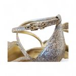 Michael Kors Ava Mid Heeled Sandal Glitter Mesh NWT Gold Size 8 Photo 7