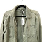 BLANK NYC Washed Green Oversized Shacket NWT Small Photo 2