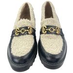 Circus by Sam Edelman  Deana Black Sherpa Slip On Chunky Platform Loafers Shoes 6 Photo 1