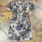 Banana Republic  Women's V-neck Multicolor Short Puff Sleeved Dress 10 Photo 2