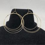 A New Day  NWT 3 Hoop Gold Tone Dangle Hoop Earrings Photo 5