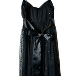 Masquerade  Vintage Party Dress Tulle Sequins Hoco Black Size 7/8 Photo 6