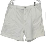 Gloria Vanderbilt NEW High Waisted Utility Shorts XXL White Elastic Waist Photo 2