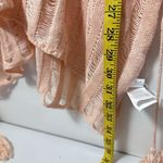 Cupshe  Swim Cover Up Womens OS Knit Stripe V Neck Crochet Short Sleeve Tie Side Photo 10