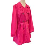 Kate Spade  Flounce Hem Trench Coat
Electric Pink Water Resistant Ruffle Medium Photo 1