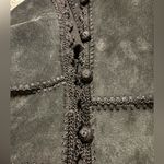 Suede Essentials Black Cropped Jacket Cardigan Size M Photo 5