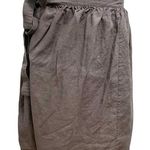COSTUME NATIONAL 100% Linen Wrap Tie Skirt Minimalist Classic size Medium Gray Photo 0
