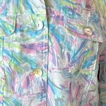 Ruby Rd  Blouse Blazer Lightweight Sheer Jacket Floral Womens 10P Pastel Grandma Photo 6