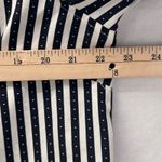Chico's  Button Up Striped Top Black White XL Photo 7