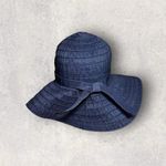 Scala Collezione Floppy Brim Fabric Hat Blue Band w/ Back Bow Women's One Size Photo 3