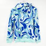 NWT Hill House The Allie Kaleidoscope Zip Up Printed Hoodie XS Blue Photo 2