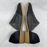 Buckle Mi.iM slides shoes Womens 9 Slate Gray Black Woven D'Orsay Leather Black Photo 7