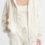 BP Oversize Zip Fleece Hoodie in Beige Oatmeal Light Heather Size Large Photo 0