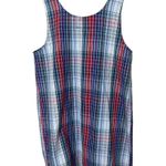 No Excuses Vintage 90s Y2K Jumper Dress Size L Red Blue Plaid Photo 5