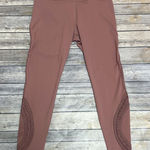 Free People  Movement Withered Rose Rebound Braided Crochet 7/8 Leggings Small Photo 0