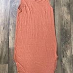 Aerie Light Orange Linen Blend Midi Length T-Shirt Dress Photo 0
