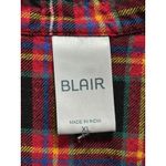 Blair  Flannel Shirt Red/Multi Plaid Long Sleeve Shark Hem Size XL Button Up‎ Photo 1