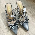 Ego Official NEW EGO black stud pointy toe Heels size 8.  Photo 2