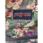 Jansport  Cross Town School Backpack With Front Pocket Grey Bouquet Floral Print Photo 5