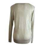 ZARA  Knit Beige Cream Metallic Lightweight Sweater Photo 5