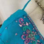 Ethereal Fairy Cotton Blue Teal Pink Crystal Beaded Sirencore Mermaid Top 40 M Size M Photo 7