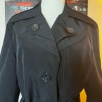 London Fog Womens small Fog by  black double breasted belted trench coat  Photo 5