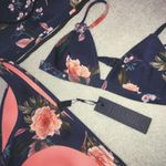 Triangl Navy and Coral Neoprene Bikini Set Photo 0