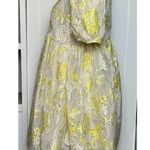 Sister Jane Womens Yellow Metallic Gloss Oversized Babydoll Mini Smock Dress Sm. Photo 13