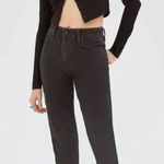 Aritzia Sunday Best Zola Mom Jeans High-Waisted Tapered Denim Black Size 00 Photo 0