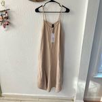 Bobi Revolve  Los Angeles Handkerchief Midi Dress Sandy Tan M Photo 1