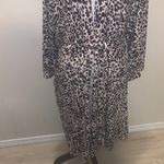 Thalia Sodi Plush Soft Robe 2X Pockets Cheetah Print Luxe Gift Photo 2