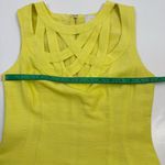 Adam Lippes Yellow Cutout Neck Silk Lined Sleeveless Sheath Cocktail Dress 2 Photo 7