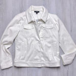 Alfani Women's White Fleece Bomber Jacket M Photo 0