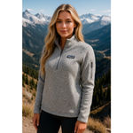 Patagonia  Better Sweater 1/4 Zip Gray Knit Fleece Pullover Jacket M Outdoor Cozy Photo 1