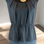 Naked Zebra  Women’s Frill Blouse with Knotted Straps in Black‎ Size Medium Photo 0