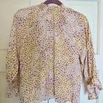 Cotton On Women’s pink yellow Floral High Smocked Neckline Top Blouse Photo 0