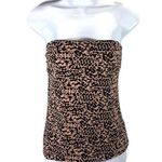 H&M Cotton Animal Print Strapless Tube Top with Shelf Bra Size Medium Photo 0