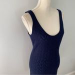 Twelfth Street by Cynthia Vincent Navy Blue Cashmere Knit Sweater Dress Size M Photo 2
