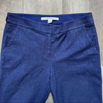 Diane Von Furstenberg  Blue Gennifer Two Stretch Cotton Cropped Trouser Size 6 Photo 4