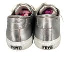 Frye Womens Gia Metallic Silver Leather Low Lace Up Sneakers Size 9.5 Photo 5