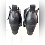 Torrid  11 Wide Double Zip Leather Moto Booties Black Heeled Boots Photo 2