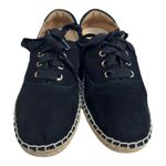 Vionic  Sandy Black Suede Lace-Up Espadrille Sneakers Orthotic Comfort Size 8 Photo 1