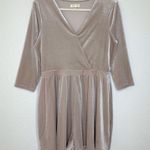 Urban Outfitters  Silence + Noise Size Large Beige Velvet Romper Photo 1