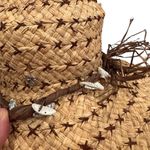 Florabella Crochet Raffia Hat in natural seashell trim Tan Photo 6