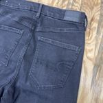 American Eagle  Curvy Highest Rise Flare Jeans Black Women's Size 6 Stretch Boho Photo 5