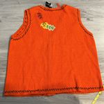 Holiday‎ Editions Bright Orange Embroidered Vest very pretty Size XL Photo 7