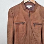 Caslon  x NORDSTROM | Caramel Leather Soft Moto Style Jacket Coat Zipper | XL Photo 0