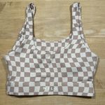 WILO Wave Print Sports Bra Sz S Tan Photo 3
