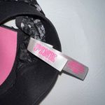 PINK - Victoria's Secret Victorias Secret PINK Lightly Lined Padded Bralette XS Black Purple Spots Lace Photo 2